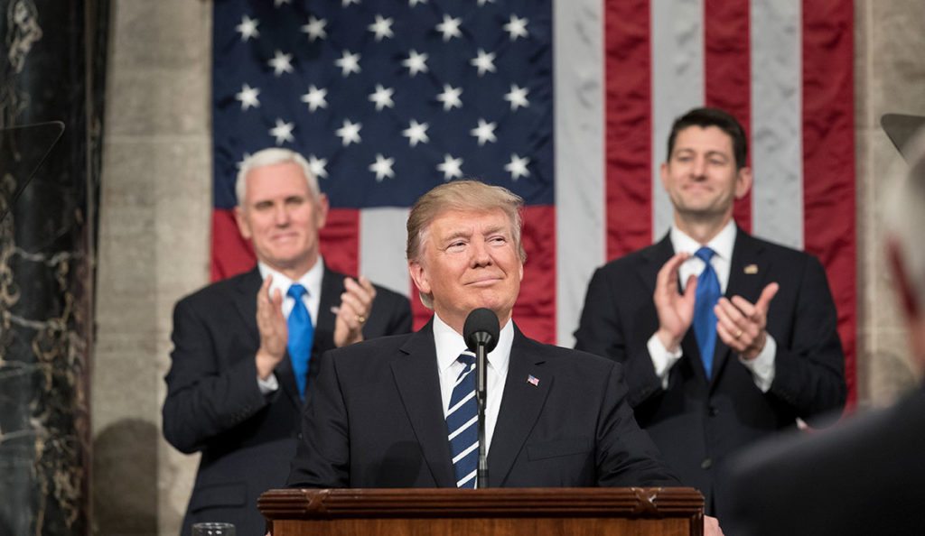 Donald Trump delivers his Joint Address to Congress