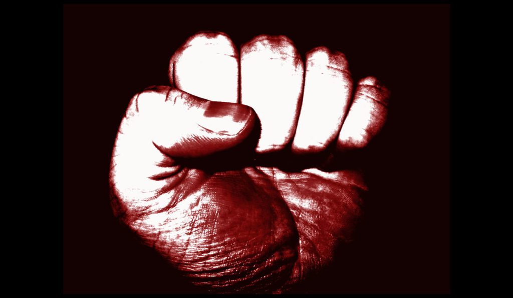 a close up of a fist