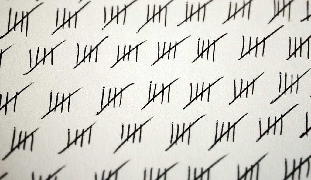a number written on a white paper
