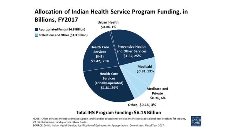 a pie chart of health care services