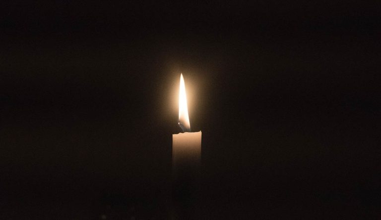 A single lit candle