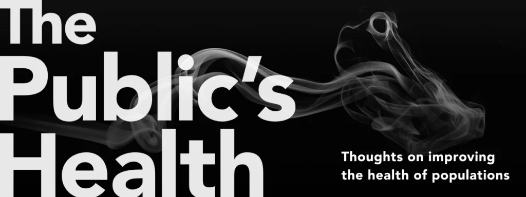 a black background with white text and smoke