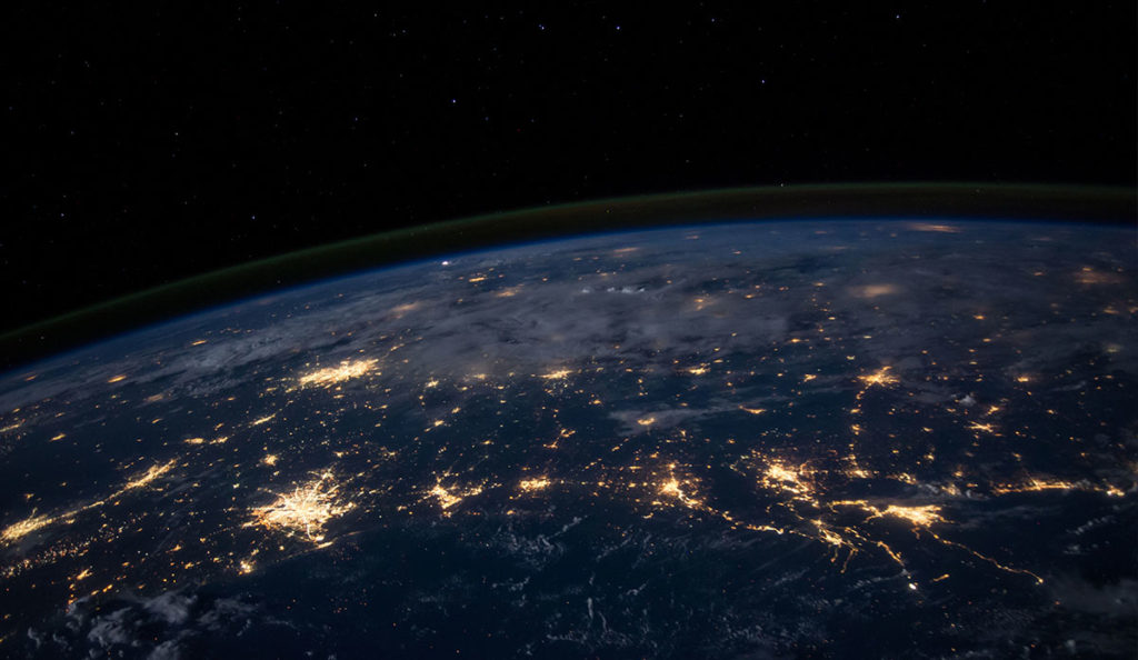 a view of the earth from space