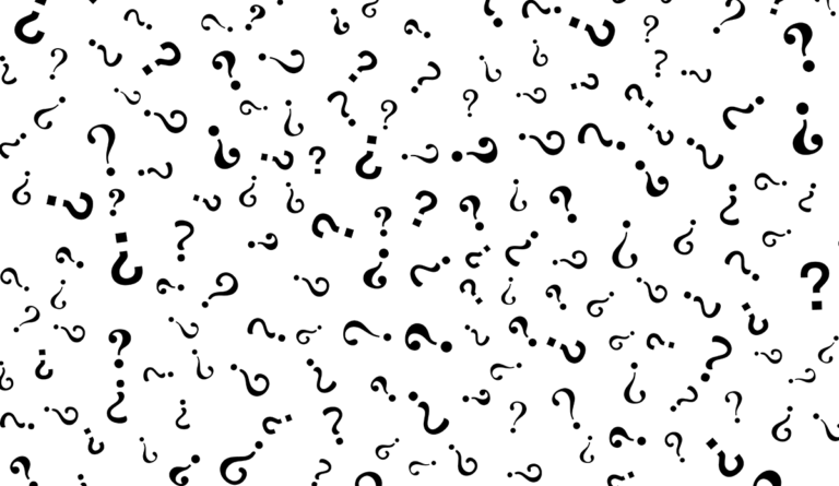a group of black question marks