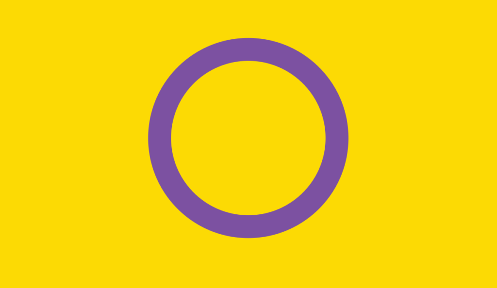 a purple circle on a yellow background