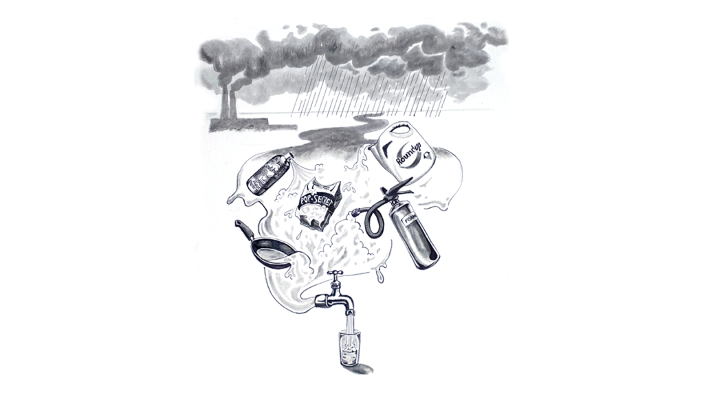 a drawing of a fire extinguisher