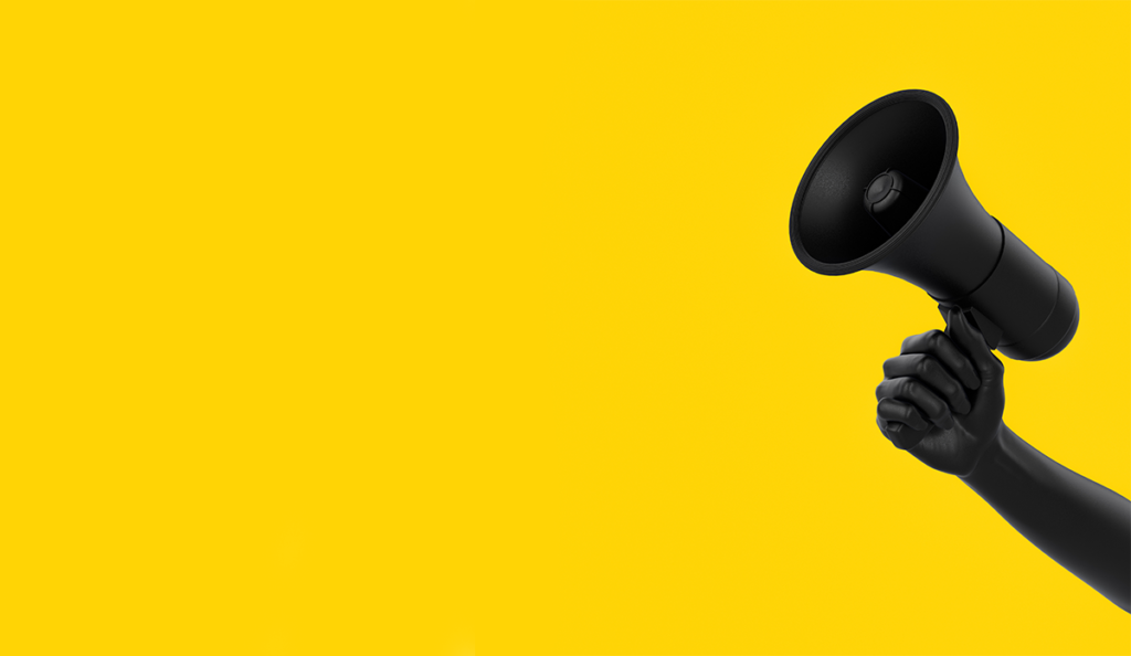 a person holding a speaker