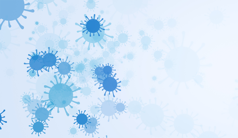 blue and white background with blue circles