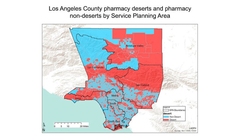 a map of the los angeles county