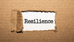 resilience with cardboard background