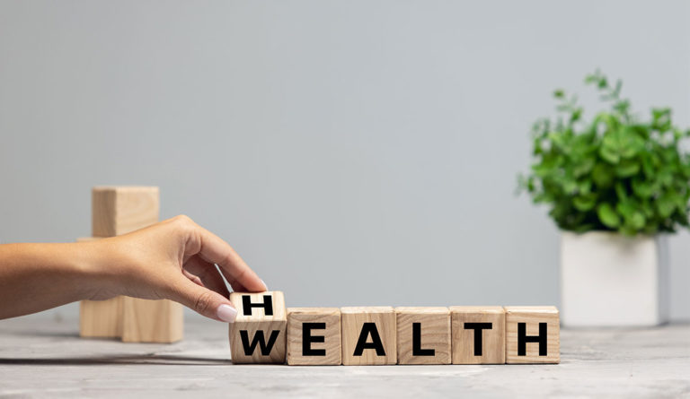 blocks with health and wealth