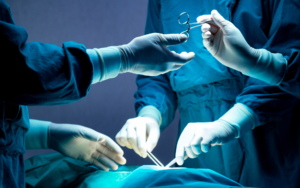 surgical team performing an operation