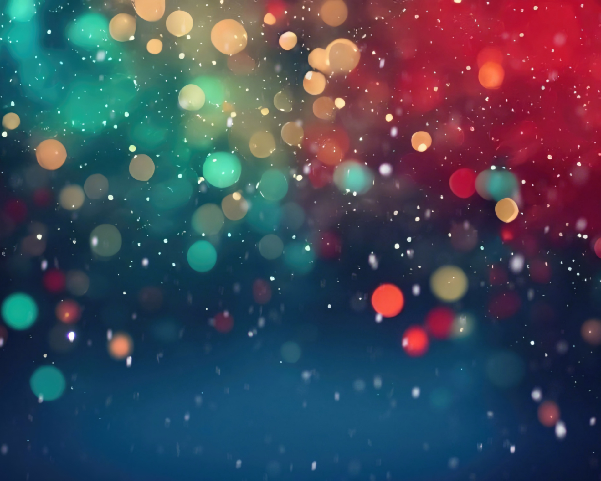 Abstract festive blurred background with beautiful glowing particles and round bokeh