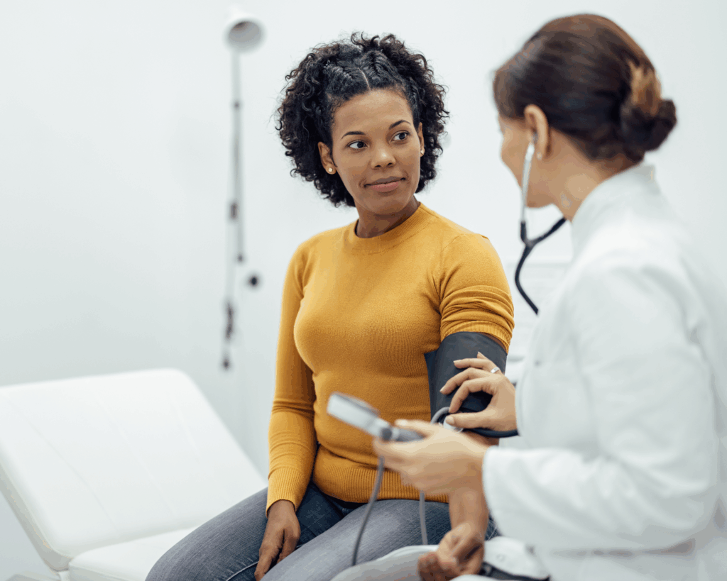 Doctor providing patient with care. Concept for using health insurance