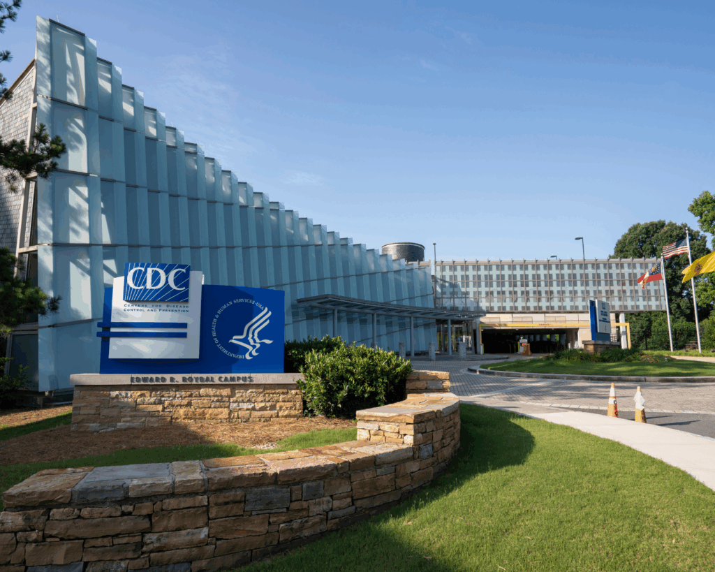CDC headquarters. Federal public health data concept