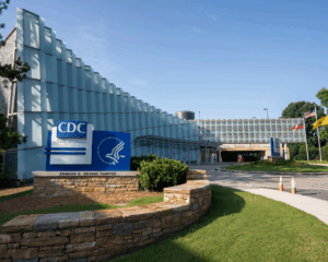 CDC headquarters. Federal public health data concept