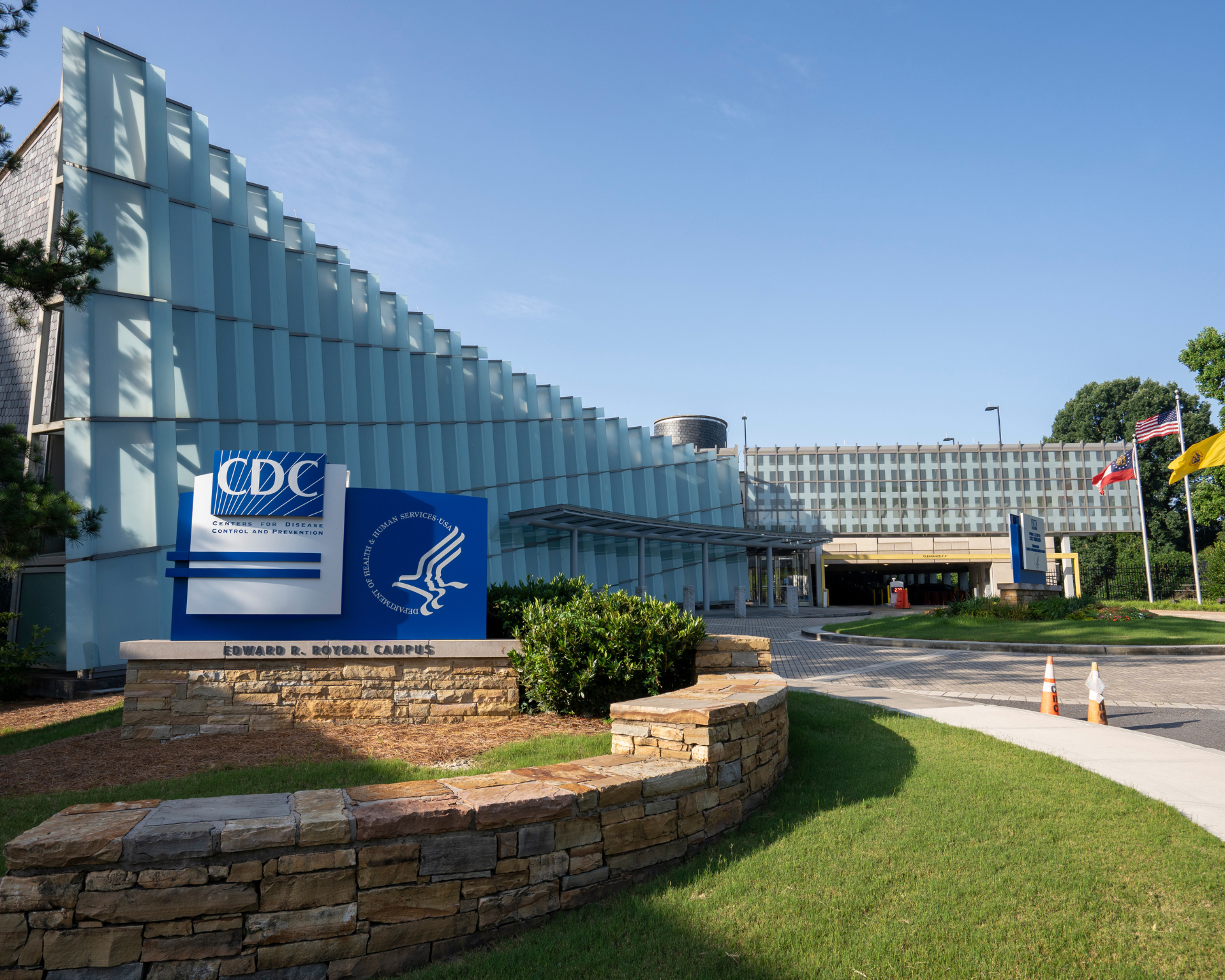 CDC headquarters. Federal public health data concept