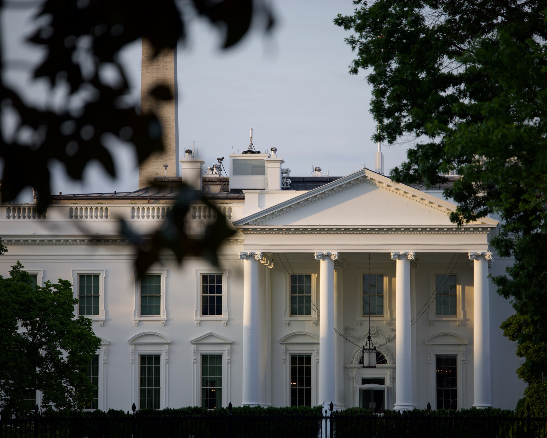 White House through the trees