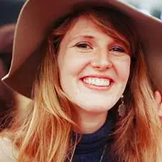 a woman wearing a hat