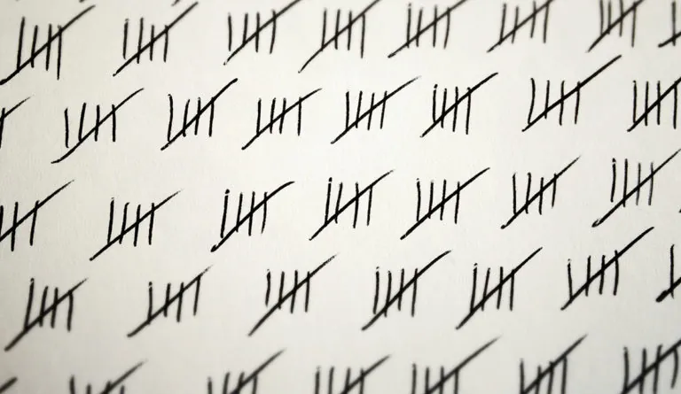 a number written on a white paper