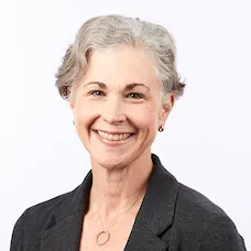 a close-up of a woman smiling