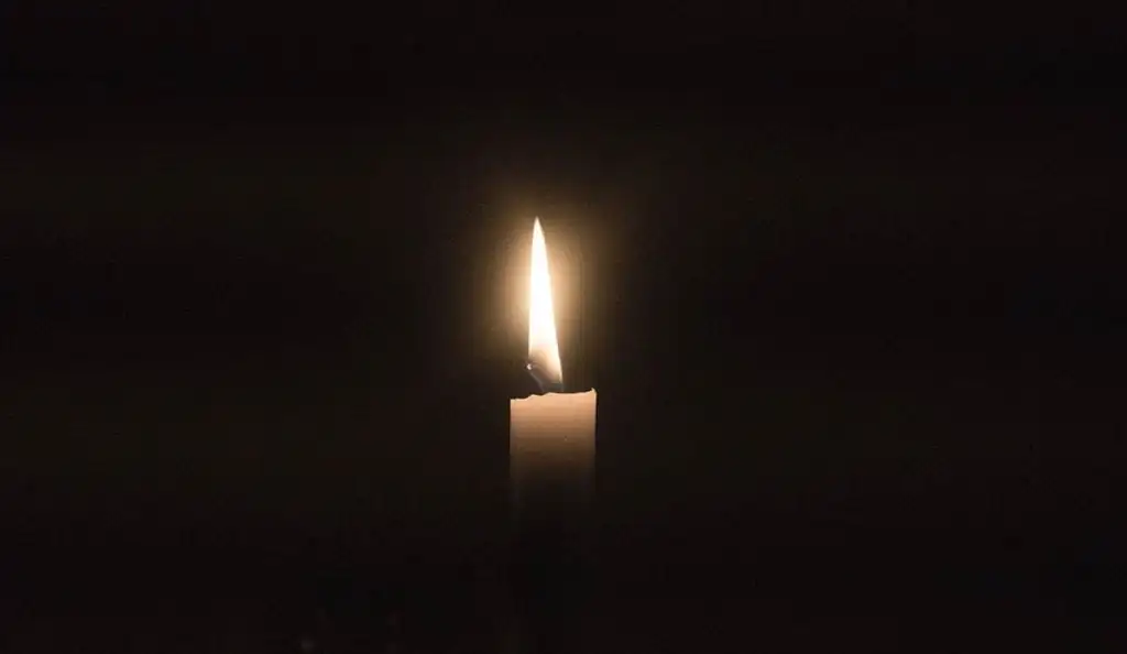 A single lit candle