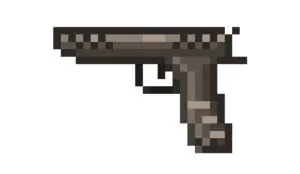 Retro video game gun icon