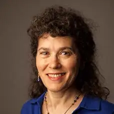 a close-up of a woman smiling