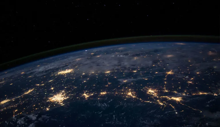 a view of the earth from space