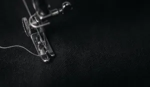 a sewing machine with a needle