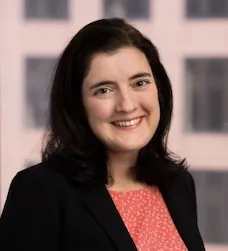 a close-up of a woman smiling
