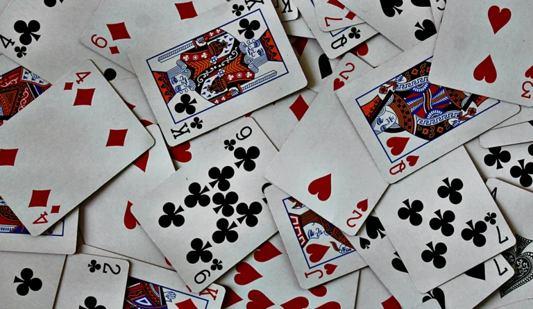 a pile of playing cards