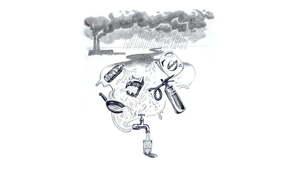 a drawing of a fire extinguisher