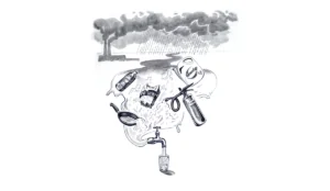 a drawing of a fire extinguisher