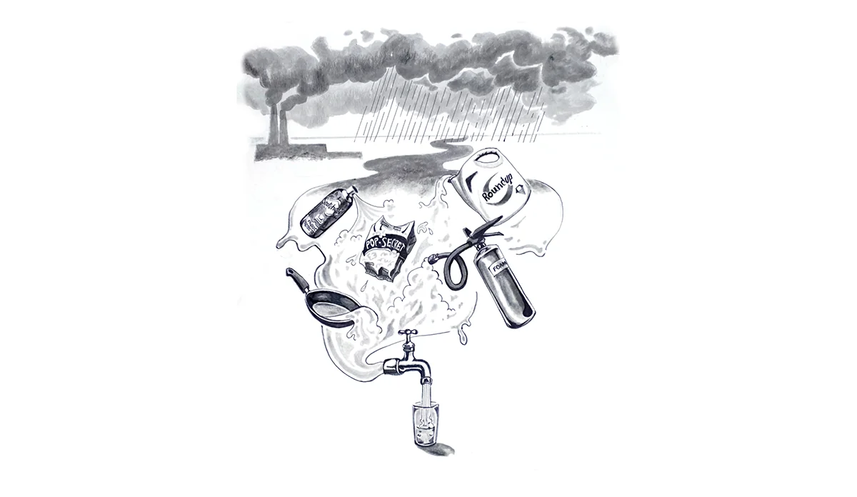 a drawing of a fire extinguisher