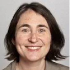 a close-up of a woman smiling