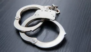 a pair of handcuffs on a table