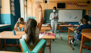 teacher and students in classroom