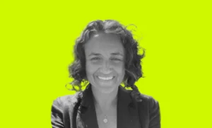 a woman smiling at camera