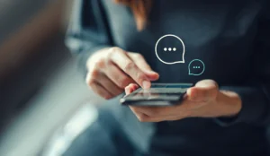a person holding a phone