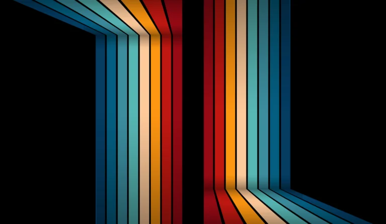 abstract image of multi-colored stripes on black background, representing multiple perspectives, which is required by co-research