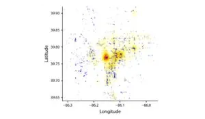 Heat map depicting drug seizures and overdose over a 6 month period