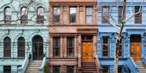 Historic housing buildings on the Upper West Side in New York City