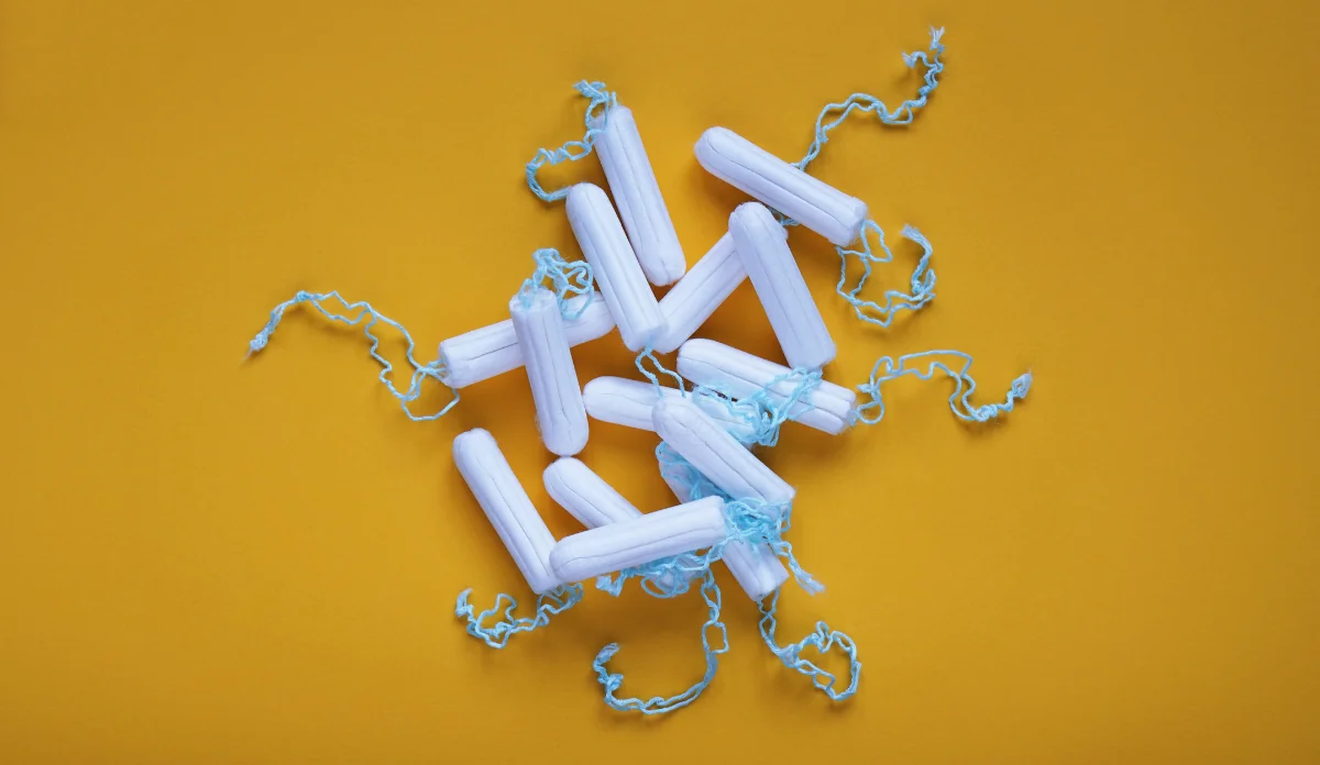 heap of menstrual products