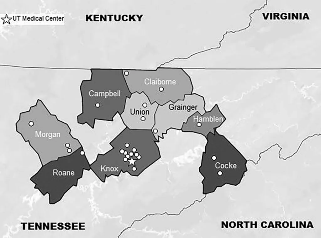 Map of Little Free Library locations in the study