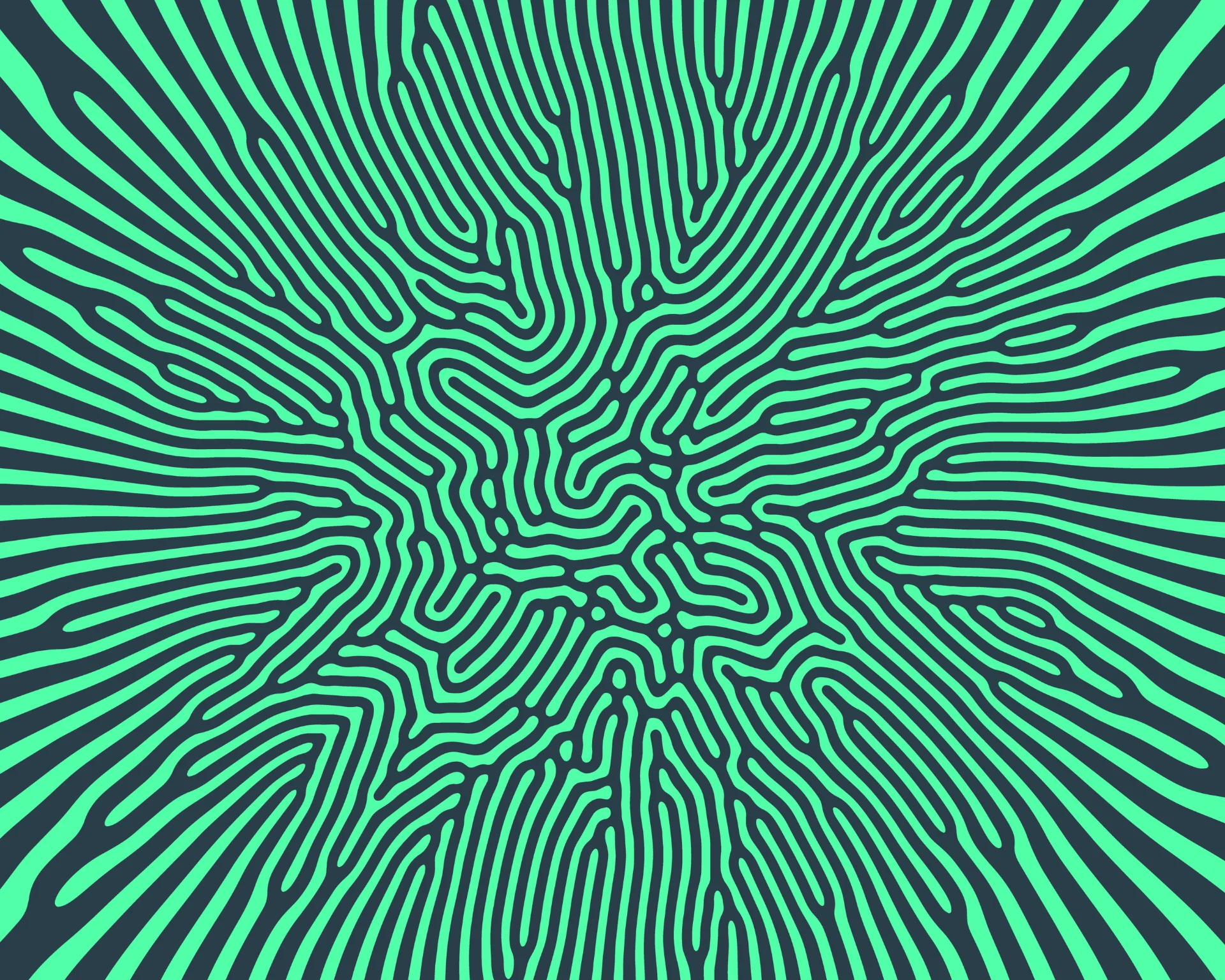 Psychedelic acid trip vector in bright turquoise and black