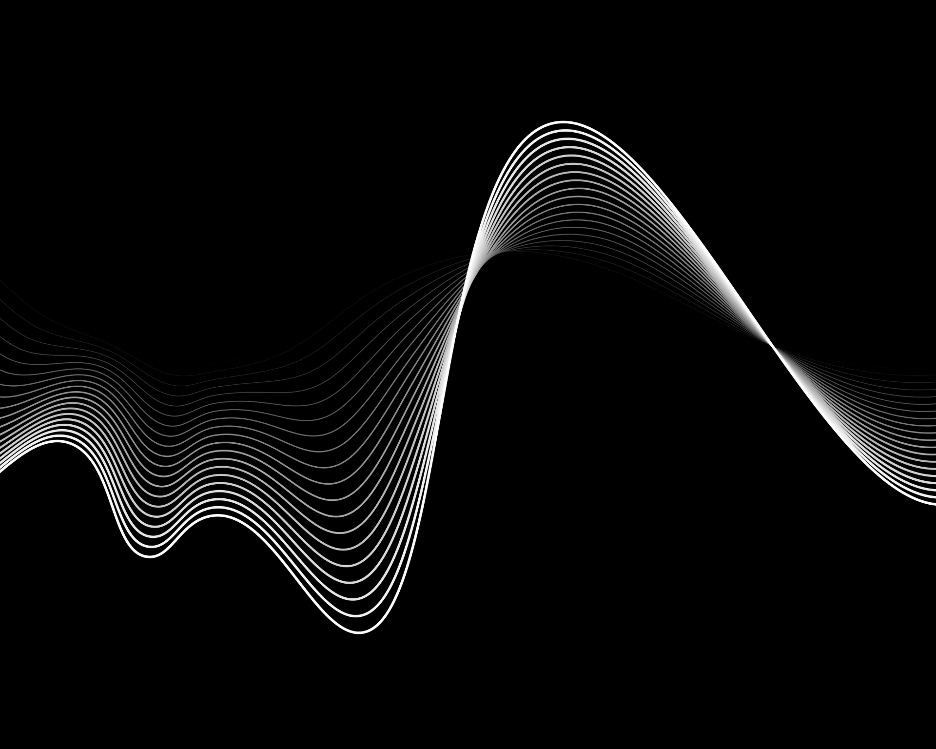 white sound waves on a black background. noise concept