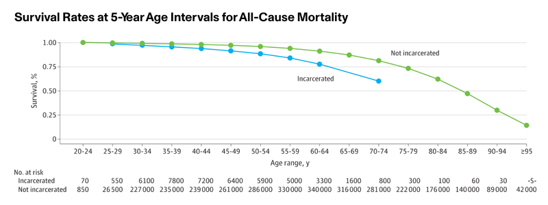 Survival Rates at 5-Year Age Intervals for All-Cause Mortality