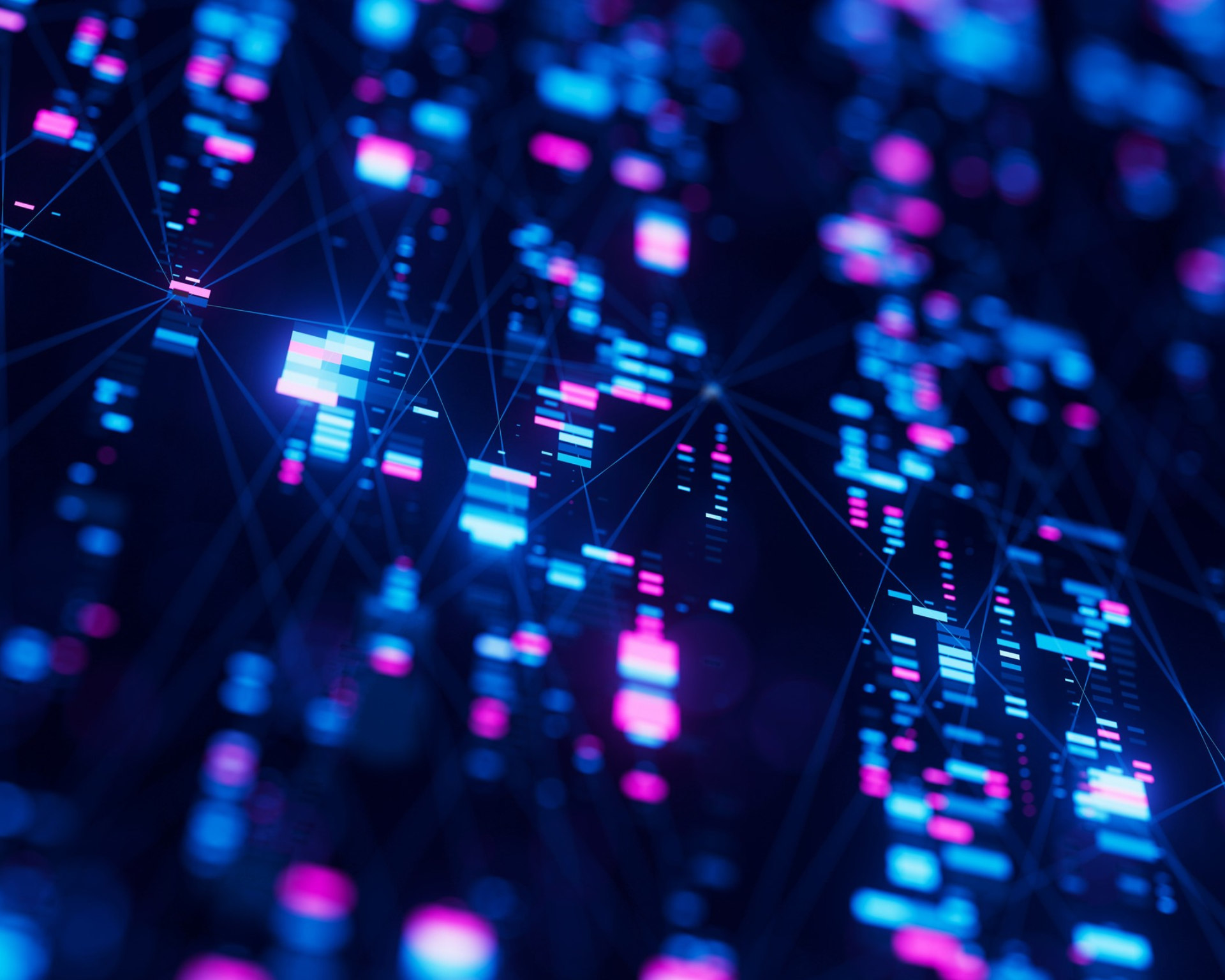 Closeup of Neural network model, LLM structure background. AI big data processing technological concept. Machine learning abstract background.